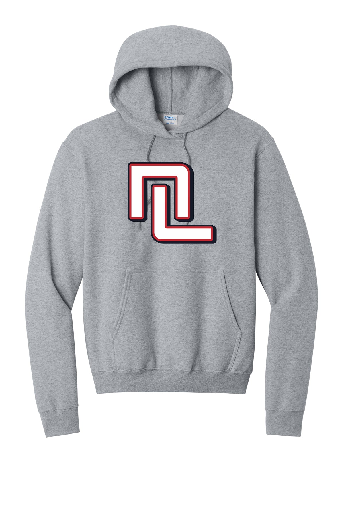 NL Block Design Fleece Pullover Hooded Sweatshirt