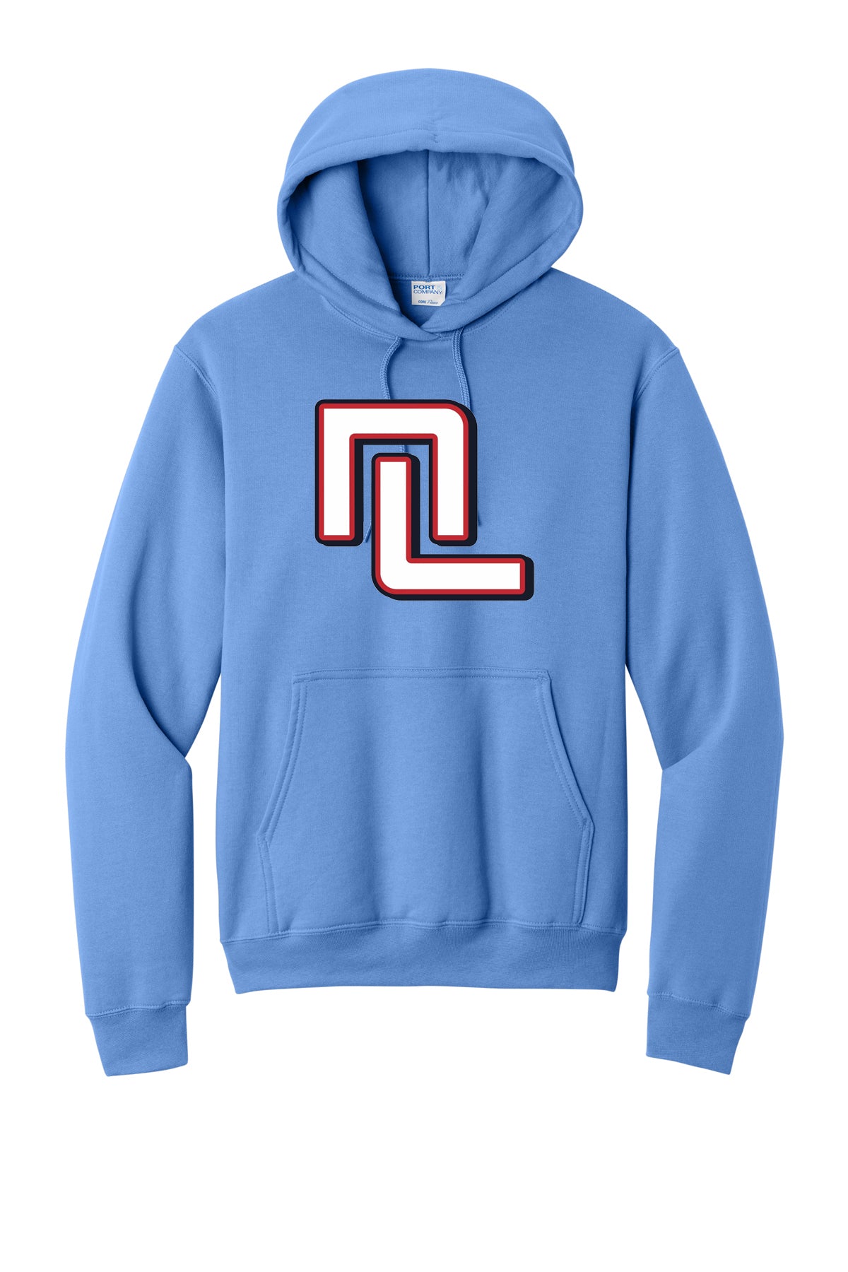 NL Block Design Fleece Pullover Hooded Sweatshirt