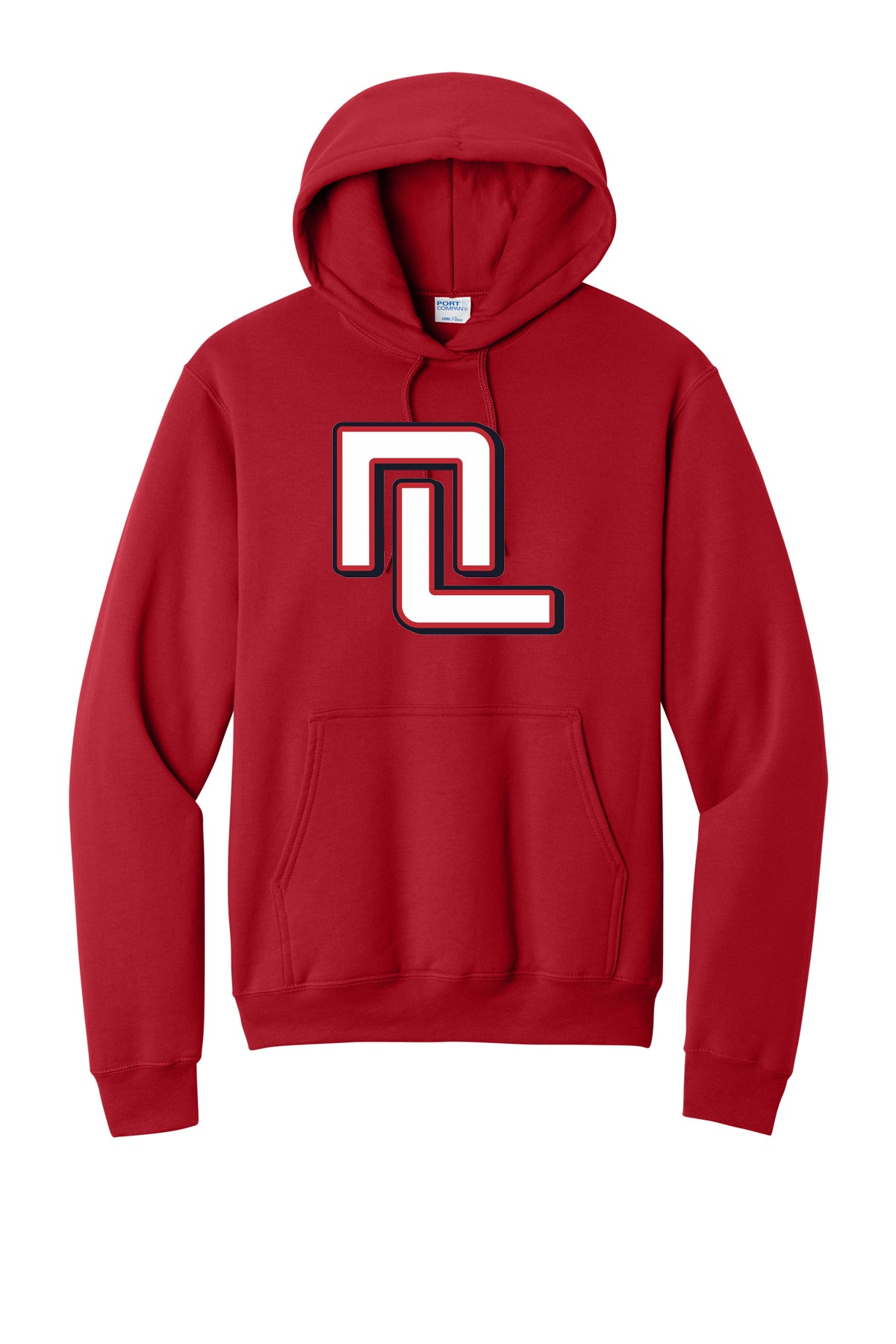 NL Block Design Fleece Pullover Hooded Sweatshirt
